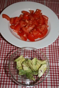 Tomater och avokado